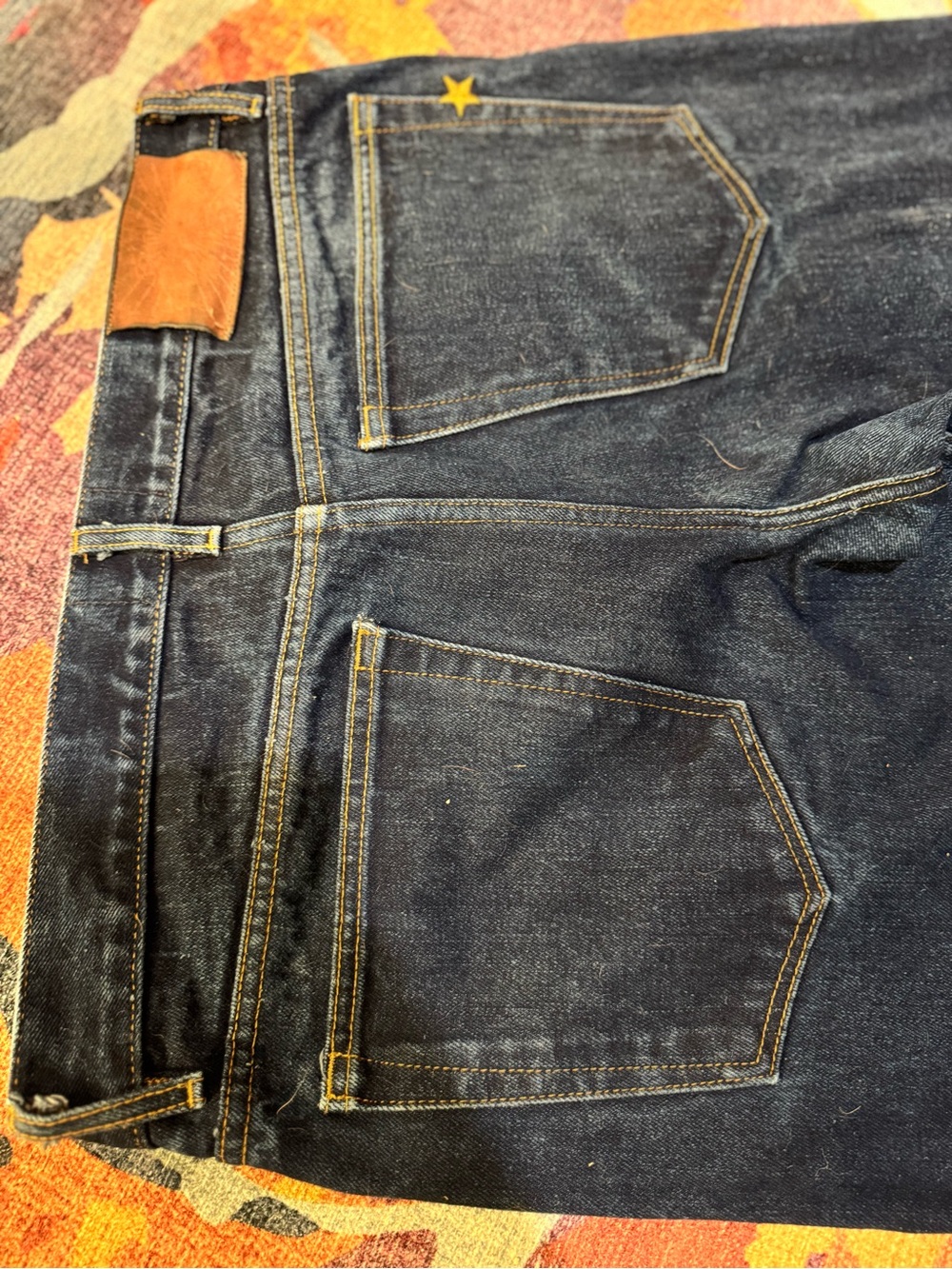 Brave Star Slim Men's Selvedge Jeans in Dark Indigo Blue - Picture 5 of 5